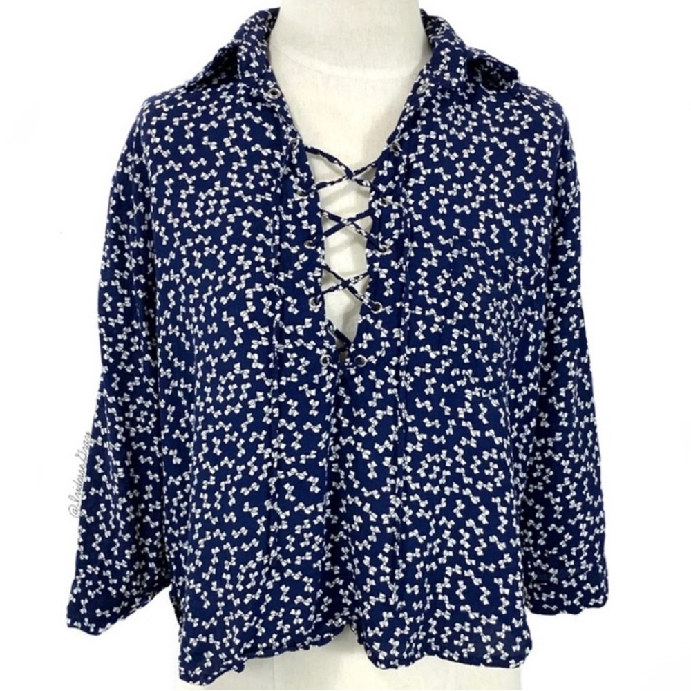 Faithfull the Brand Bow Patterned Top